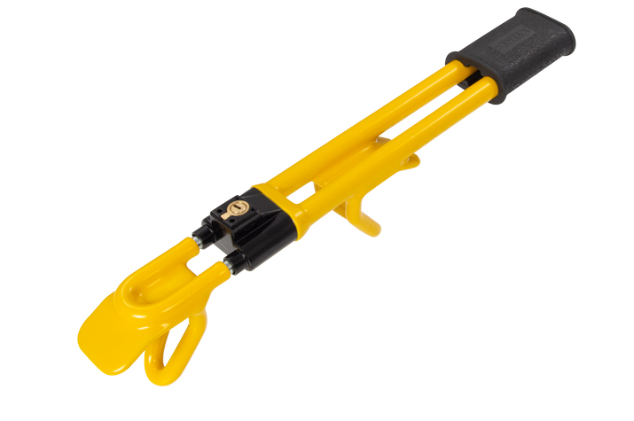 قفل فرمان دوبل کلاغی با دسته TPR مدل | KSL-222 4